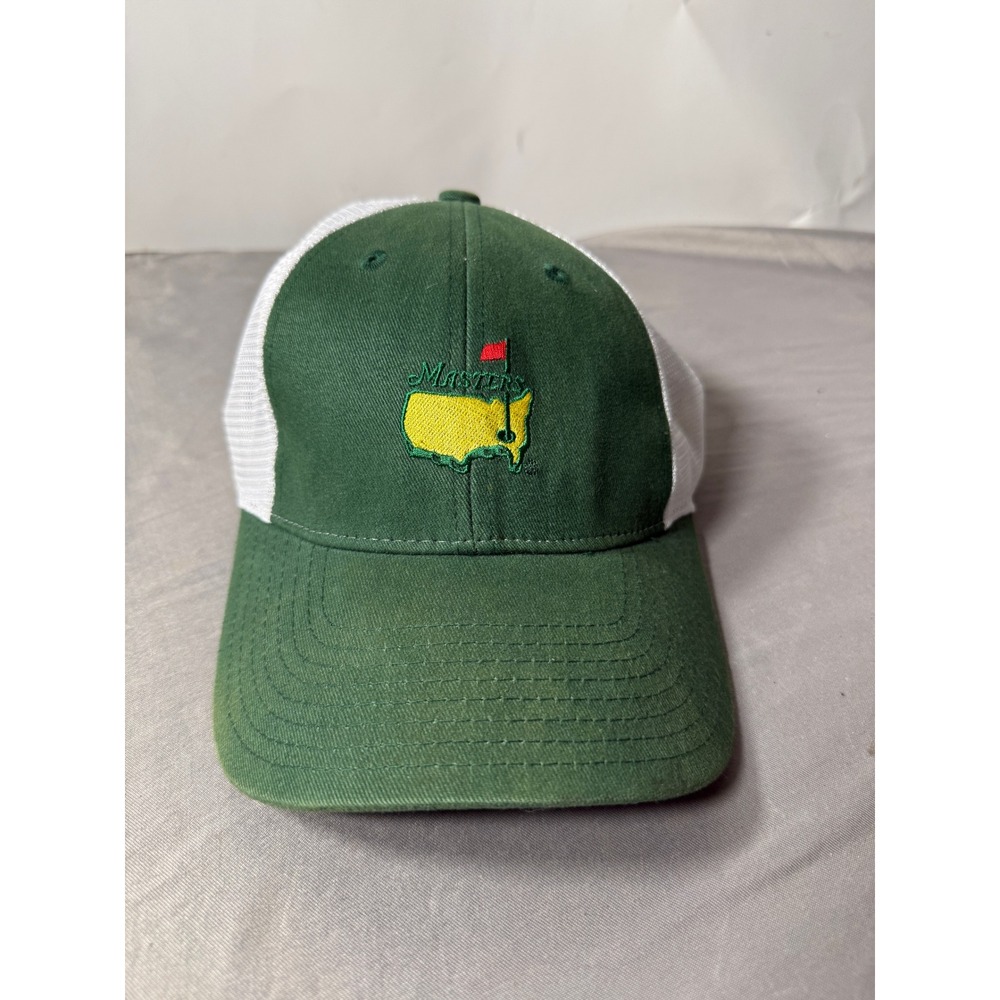 American Needle Masters Golf Trucker Hat Green White Mesh Adjustable Strap